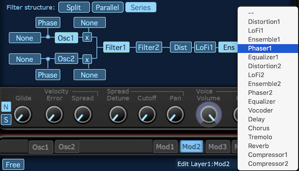 Effectsの選択